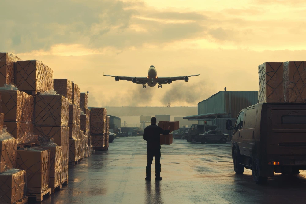 Cargo plane landing